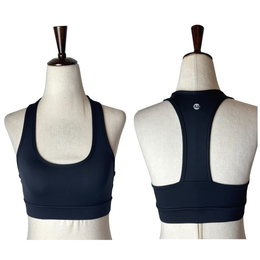 All Access Sports Bra Women XS Black Brandier Front Row Y Back NWOT Athletic